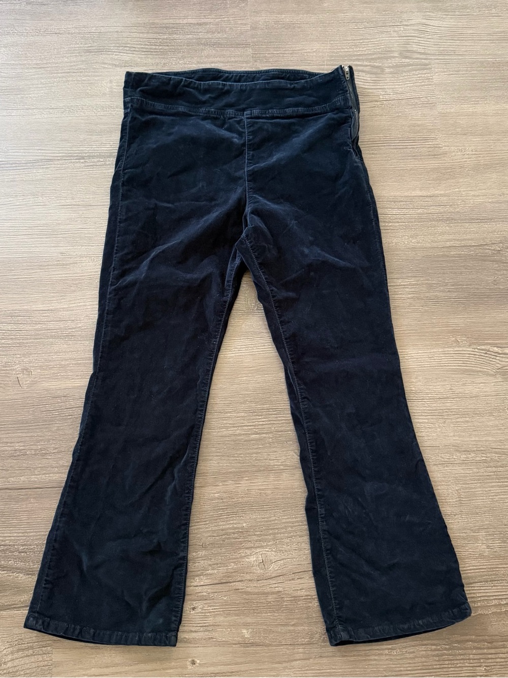 Free People In My Feelings Velvet High Rise Crop Flare Pants M